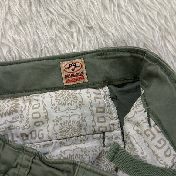 Devil Dog Dungarees Mens Chino Stretch Shorts Sea Spray Size Large - Picture 5 of 7